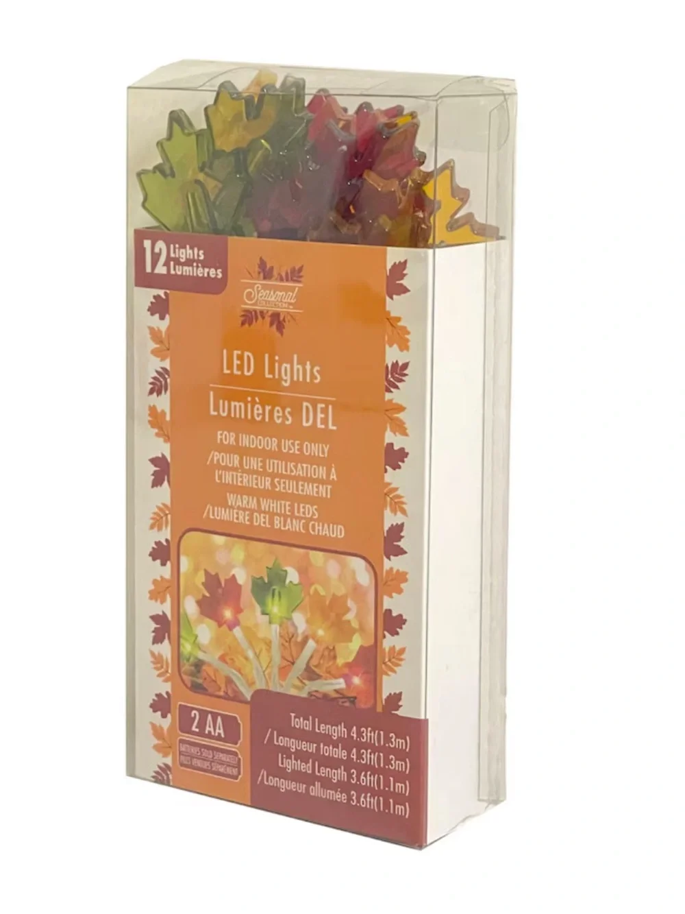 LED Maple Leaf String Lights - Multicolor, Harvest Leaves LED Lights